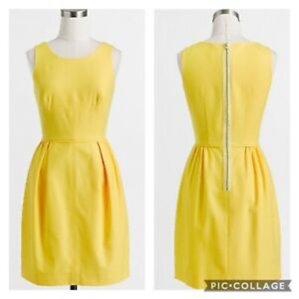 J. Crew Factory sleeveless sheath dress in yellow. Size 4